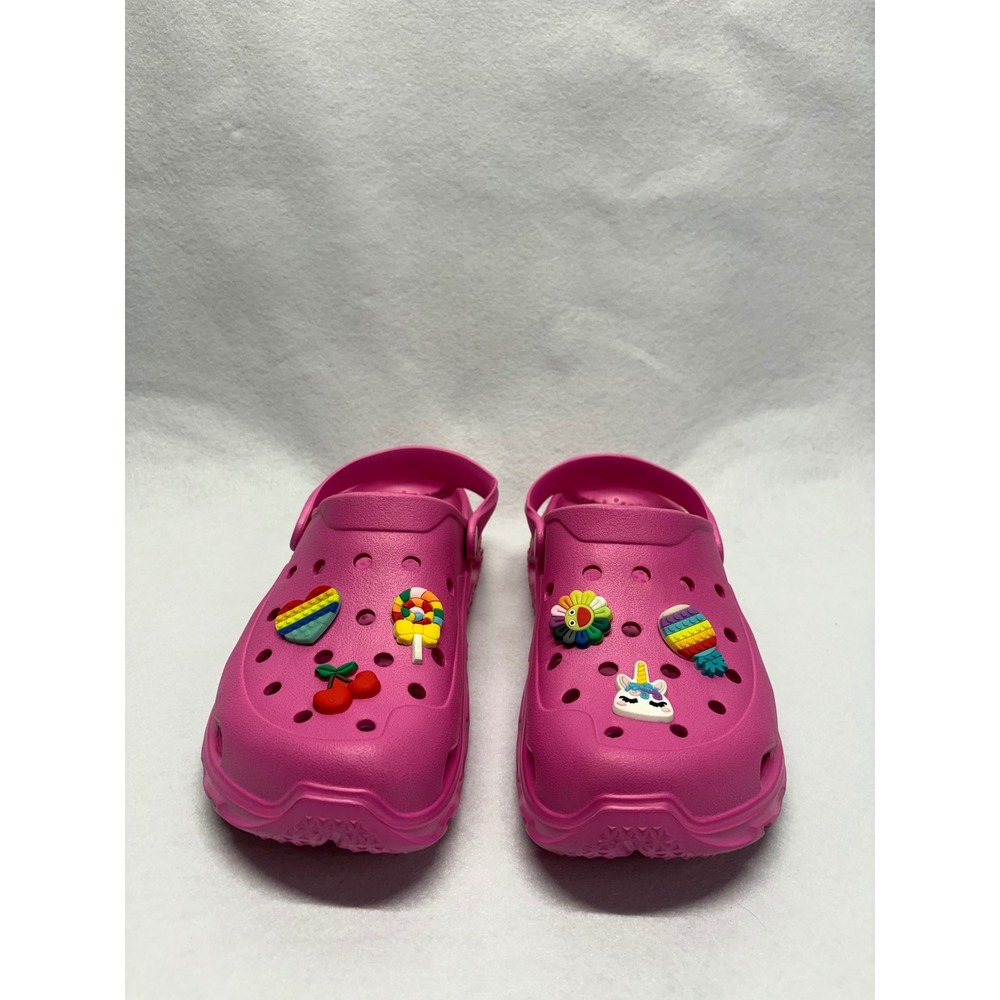 Pink Foam Clogs with Charms Womens Size 8 Mens 6 J6 Slip On Sandals Pink - Picture 3 of 9